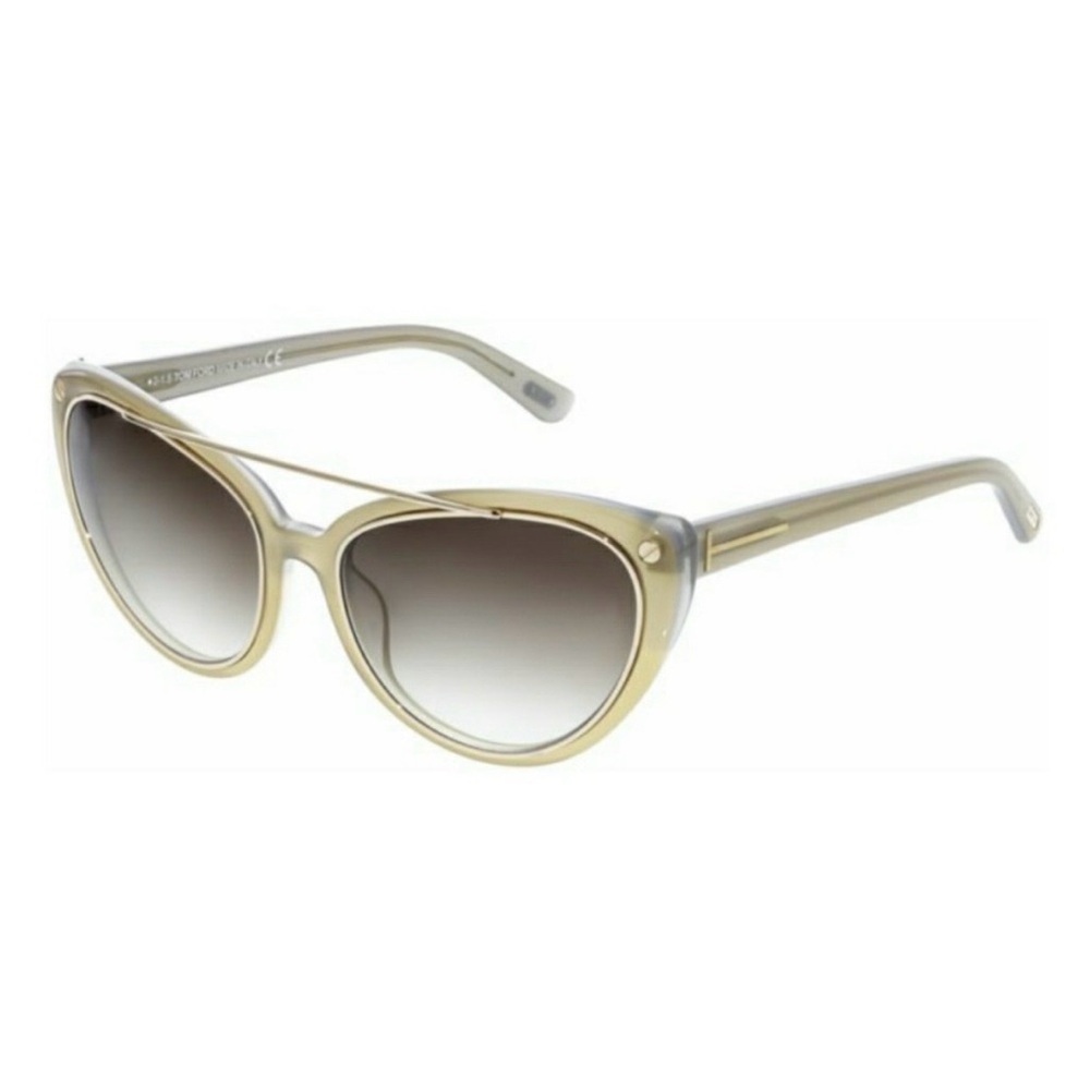 Tom Ford Edita Sunglasses TF384 58mm cat eye gray gradient yellow grey